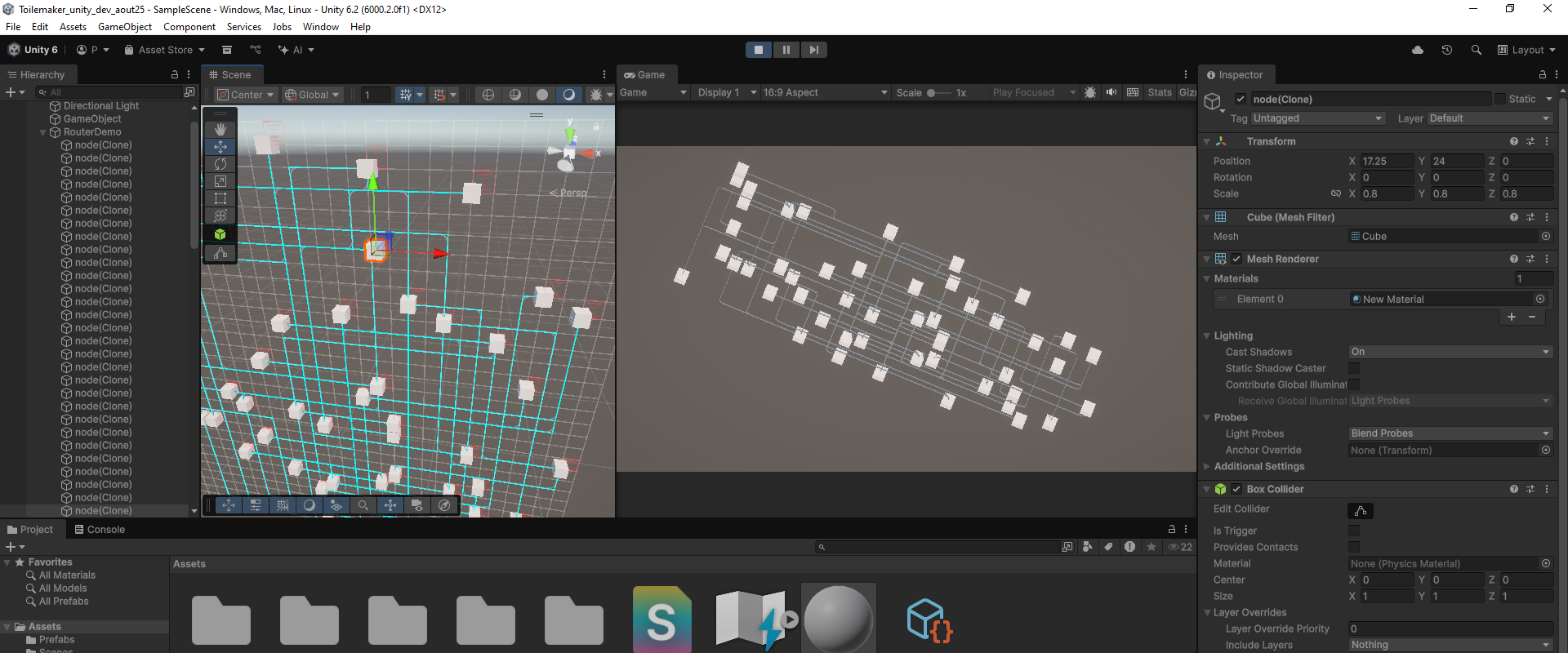 WIP - Unity & Toile datas
